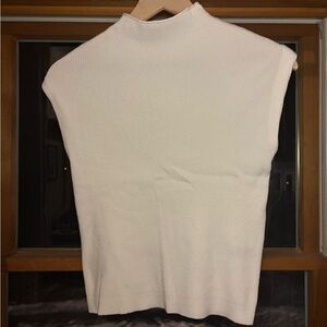 Elegant White Women's Mockneck Sweater